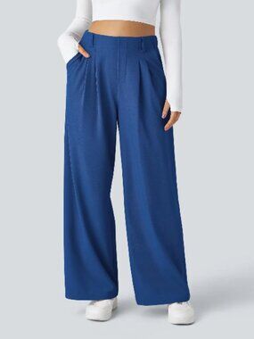 Halara - Regular M(8-10) - Deep Sapphire Waffle Pants